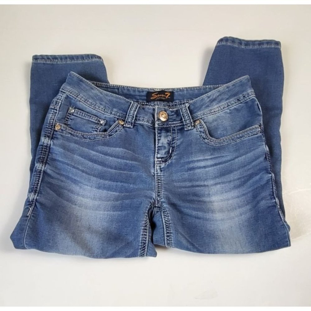 Seven7 Women's Skinny Jeans in Classic Blue